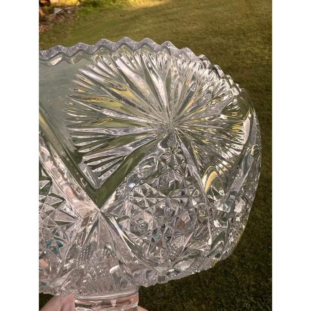 Antique 1906 US Glass Regal Oklahoma EAPG Pedestal Compote Bowl 8.25